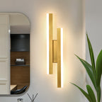 Applique - Cornice in acrilico dorato, Luce calda