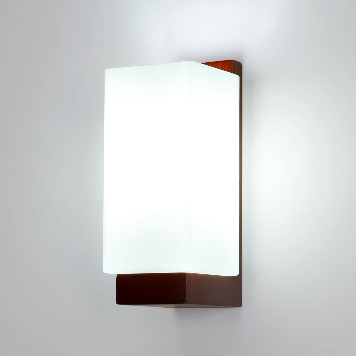 Wall Light - Wood Glass Frame