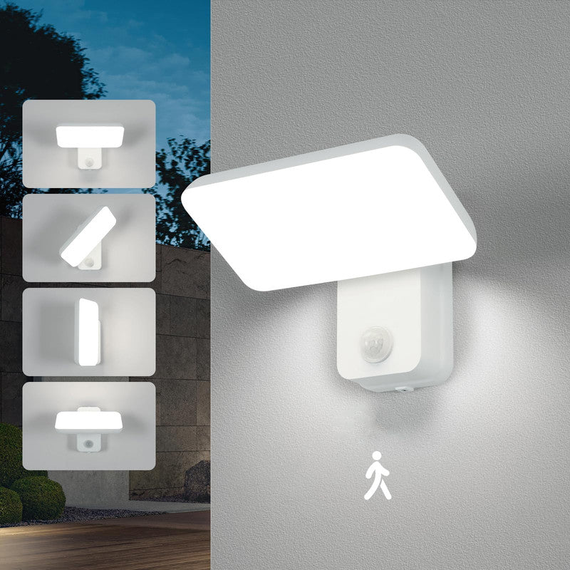 Wall Light - White Aluminium Frame, White Light
