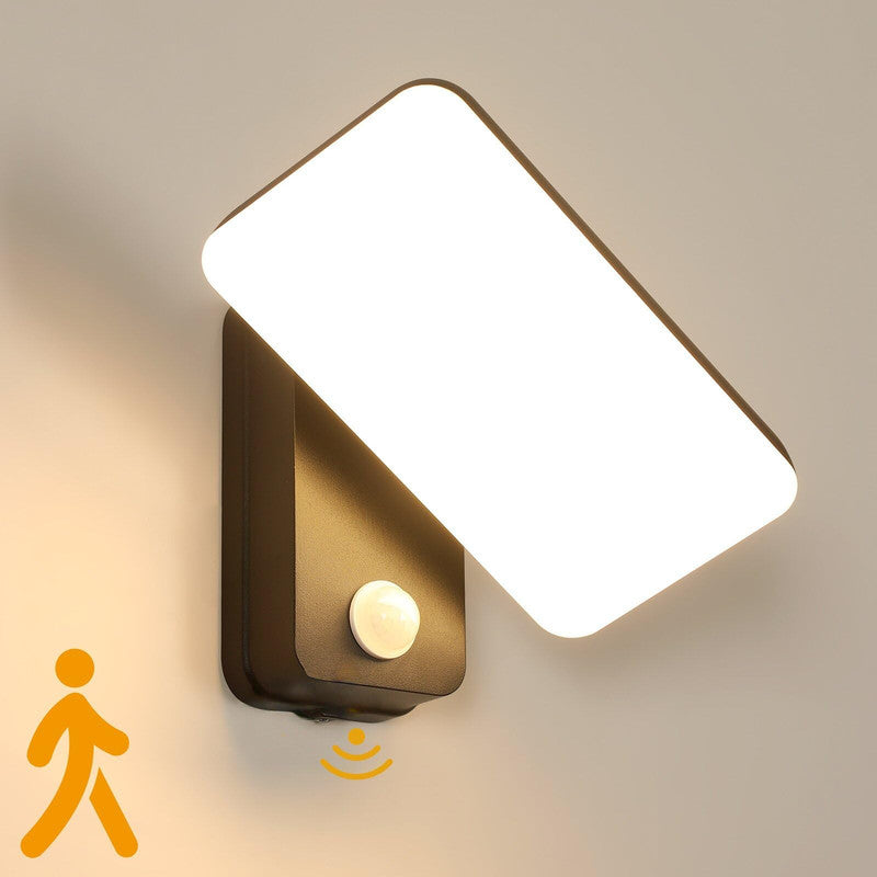 Wall Light - Black Aluminium Frame, Warm Light
