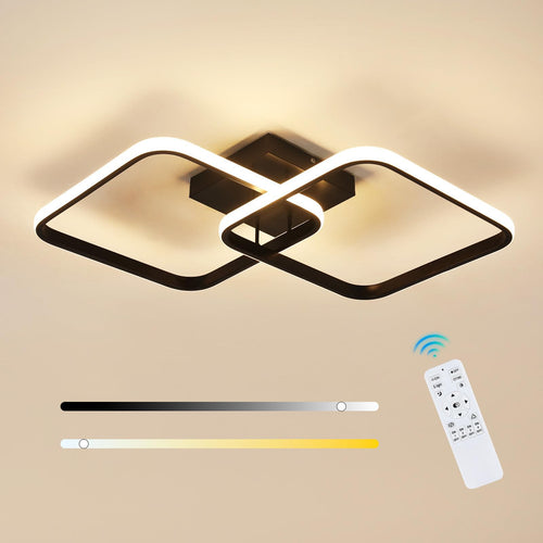 Ceiling Light - Black Aluminium Frame, Tunable and Dimmable