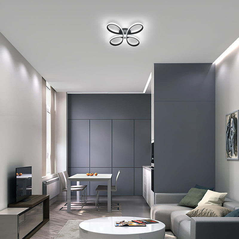 Ceiling Light - Black Aluminium Frame, Tunable and Dimmable