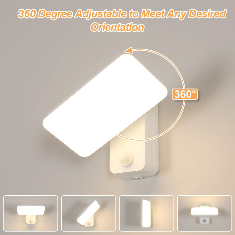 Wall Light - White Aluminium Frame, Warm Light