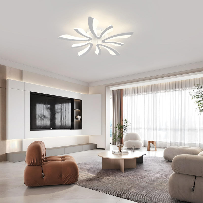 Comely Plafonnier LED, 50W 5625LM Lampe de Plafond, Moderne Luminaire Plafonnier pour Salon, Chambre à Coucher, 70cm, Lumière Naturelle 4500K, Blanc