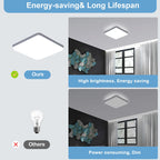 Ceiling Light - White Plastic Frame, White Light