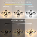 Ceiling Light - Black Aluminium Frame, Tunable and Dimmable