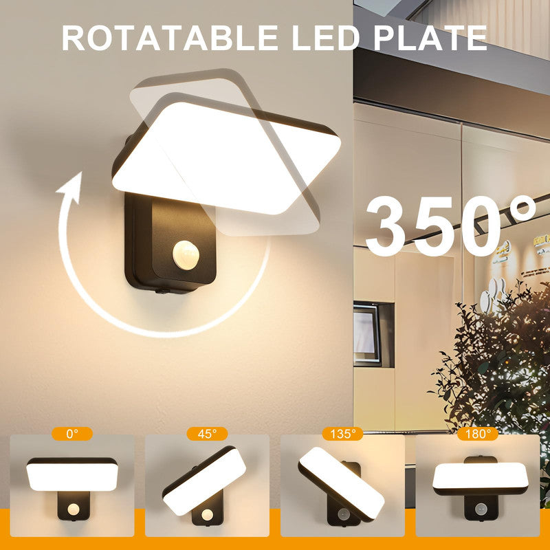 Wall Light - Black Aluminium Frame, Warm Light