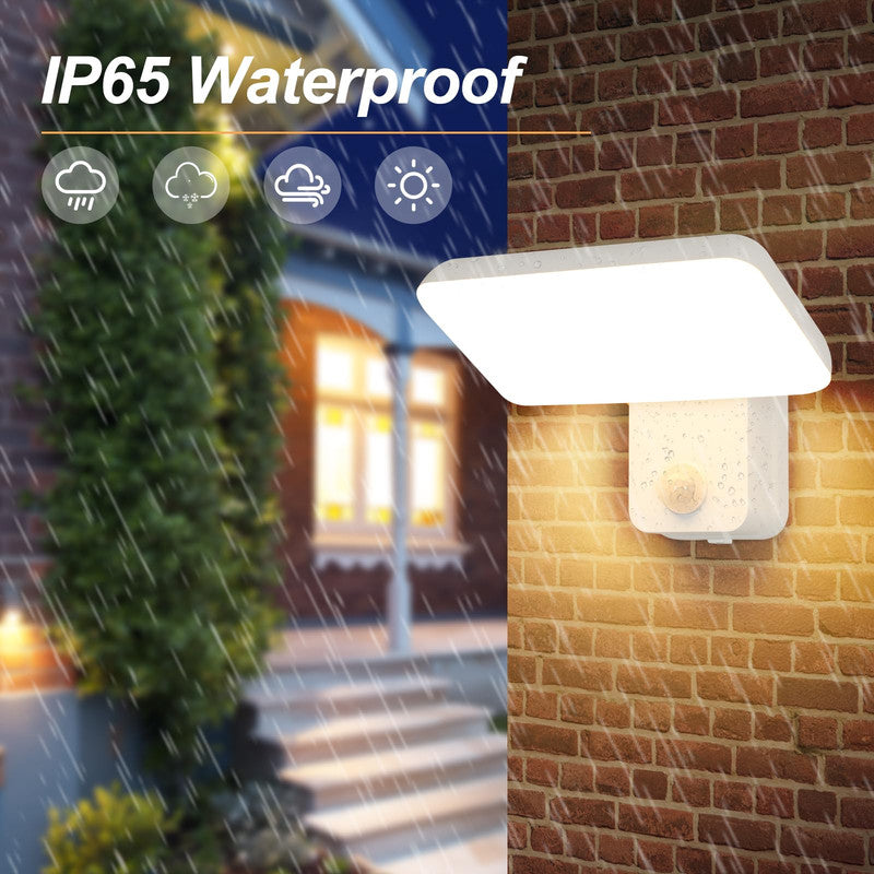 Wall Light - White Aluminium Frame, Warm Light
