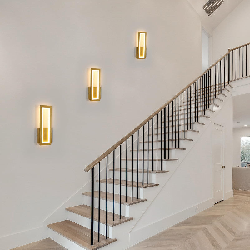 Wall Light - Gold Acrylic Frame, Warm Light