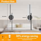 Wall Light - Black Aluminium Frame, Warm Light