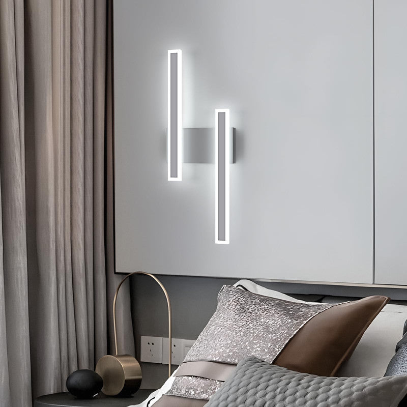 Applique - Cornice in acrilico bianco, luce bianca