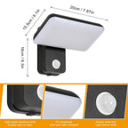 Wall Light - Black Aluminium Frame, Warm Light
