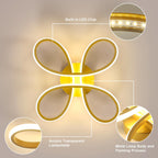Comely Plafonnier LED Moderne, 30W 3375LM Lampe de Plafond, Luminaire Plafonnier LED pour Chambre salon, Salle à manger Cuisine, Lumière Chaude 3000K, 30cm, Or
