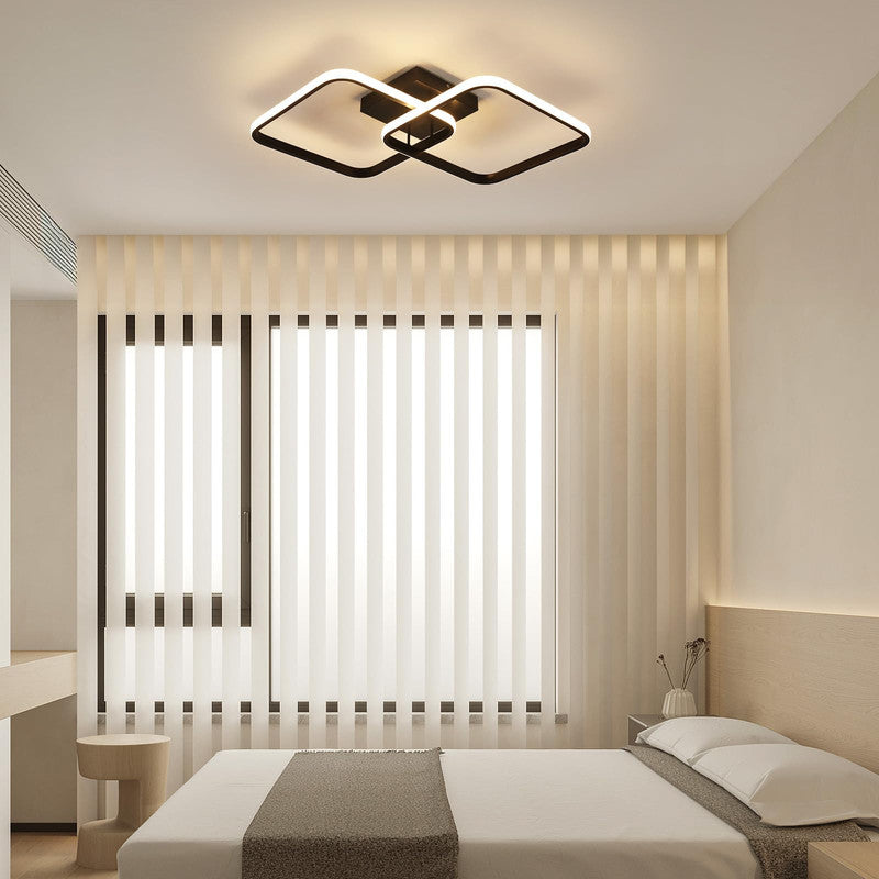 Ceiling Light - Black Aluminium Frame, Tunable and Dimmable
