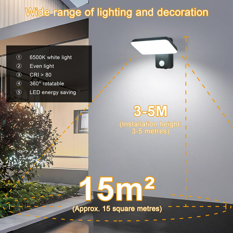 Wall Light - Black Aluminium Frame, White Light