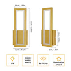 Wall Light - Gold Acrylic Frame, Warm Light