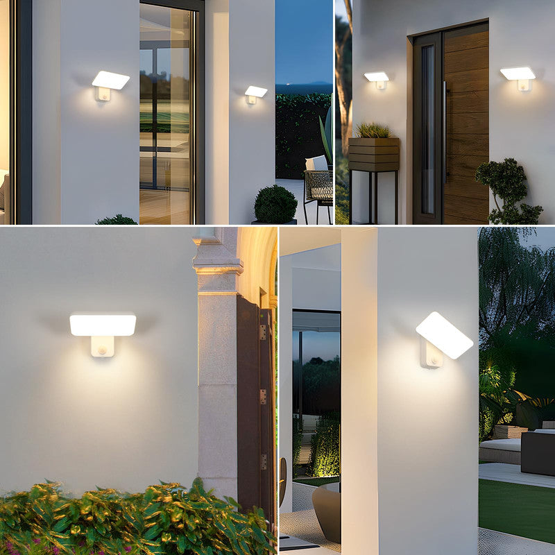 Wall Light - White Aluminium Frame, Warm Light