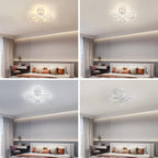 Comely Plafonnier LED Dimmable Moderne, 40W 4500LM 40cm 3000K-6500K, Luminaire Plafonnier Intérieur Forme Fleur avec Télécommande, Blanc Lampe de Plafond LED pour Chambre à Coucher, Salon