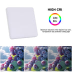 Ceiling Light - White Plastic Frame, White Light