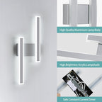 Applique - Cornice in acrilico bianco, luce bianca