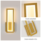 Wall Light - Gold Acrylic Frame, Warm Light