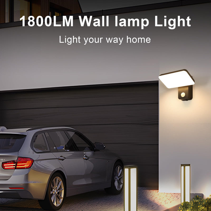 Wall Light - Black Aluminium Frame, Warm Light