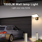 Wall Light - Black Aluminium Frame, Warm Light