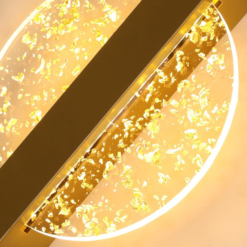 Comely Applique Murale LED 12W, Or Lampe Murale Intérieure Moderne en Aluminium Ronde pour Salon, Chambre, Escalier, Couloir, Blanc Chaud 3000K
