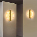 Comely Applique Murale LED 12W, Or Lampe Murale Intérieure Moderne en Aluminium Ronde pour Salon, Chambre, Escalier, Couloir, Blanc Chaud 3000K
