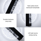 Comely Applique Murale Interieur LED 12W, Noir Ronde 1500LM Lumière Blanche Froide 6500K Lampe Murale LED avec Feuille d'argent, Lampe Murale LED Moderne pour Couloir Salon Chambre