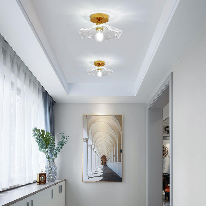 Ceiling Light - Gold Glass Frame