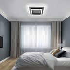 Ceiling Light - Black & White Acrylic Frame, White Light