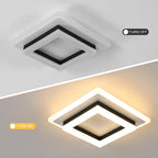 Ceiling Light - Black & White Acrylic Frame, Warm Light