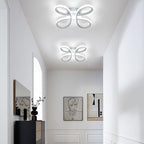 Comely Plafonnier LED, 30W 3500LM Lampe de Plafond LED Créatif Floral Design, Argent Luminaire Plafonnier LED en Acrylique pour Chambre Salon Salle à Manger Cuisine, Blanc Froid 6500K