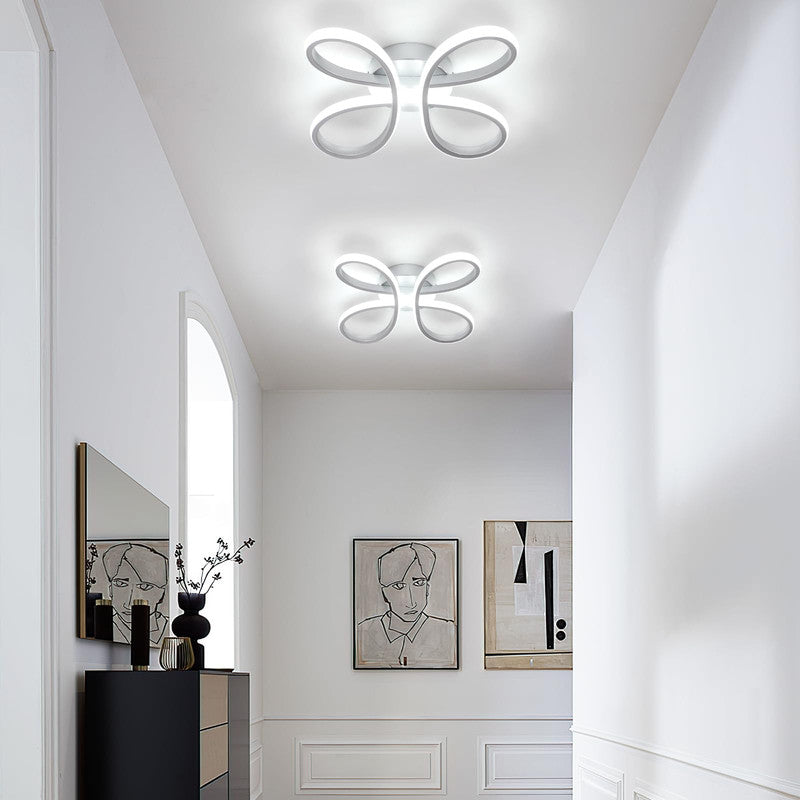Comely Plafonnier LED, 30W 3500LM Lampe de Plafond LED Créatif Floral Design, Argent Luminaire Plafonnier LED en Acrylique pour Chambre Salon Salle à Manger Cuisine, Blanc Froid 6500K
