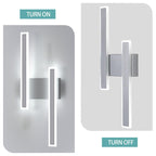 Applique - Cornice in acrilico bianco, luce bianca