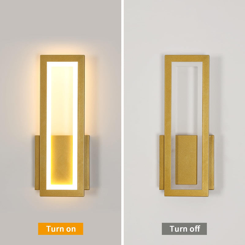 Wall Light - Gold Acrylic Frame, Warm Light