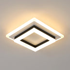 Ceiling Light - Black & White Acrylic Frame, Warm Light