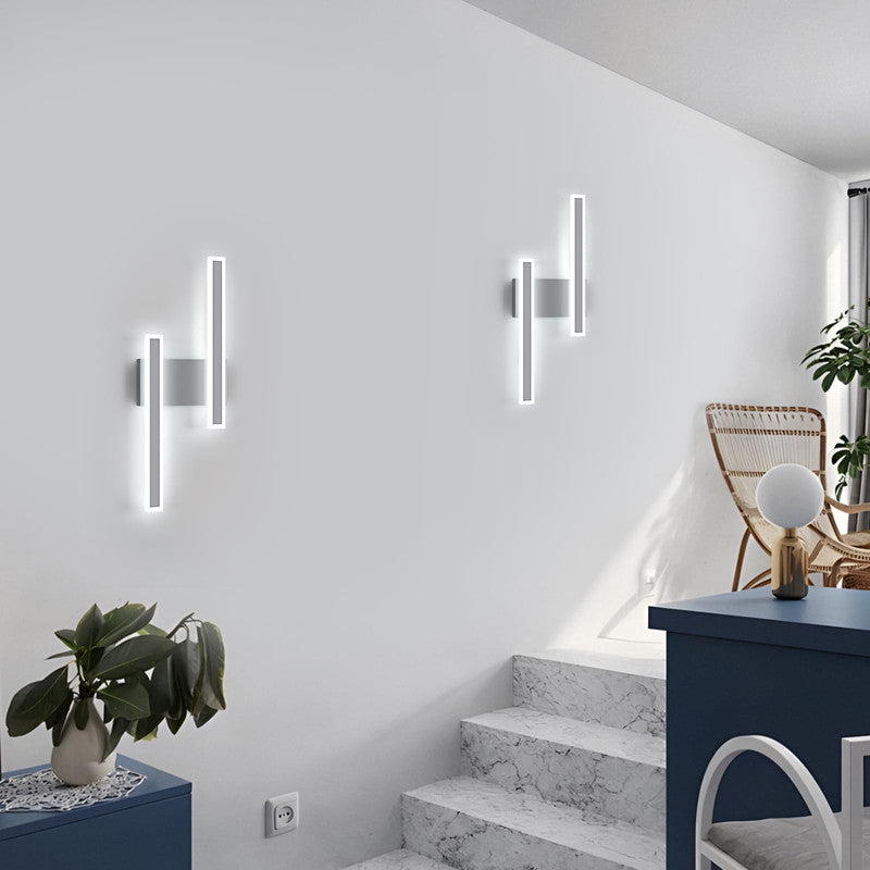 Applique - Cornice in acrilico bianco, luce bianca