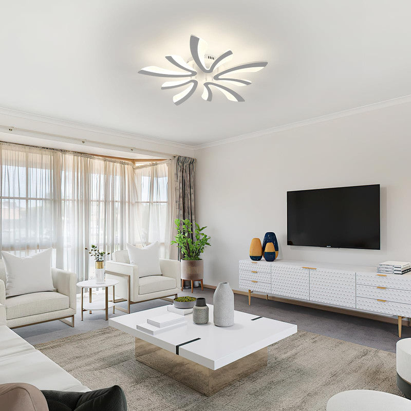 Comely Plafonnier LED, 50W 5625LM Lampe de Plafond, Moderne Luminaire Plafonnier pour Salon, Chambre à Coucher, 70cm, Lumière Naturelle 4500K, Blanc