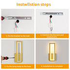 Wall Light - Gold Acrylic Frame, Warm Light