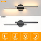 Wall Light - Black Aluminium Frame, Warm Light