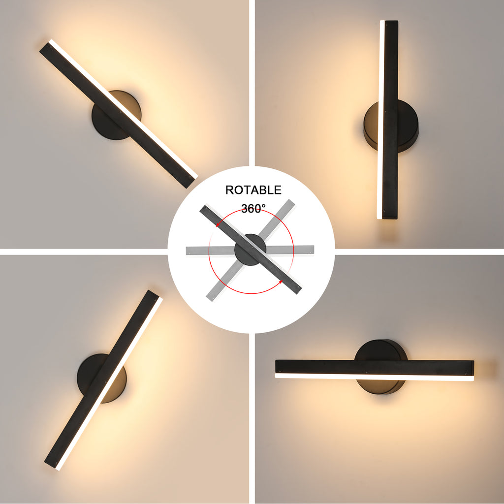 Wall Light - Black Acrylic Frame, Warm Light