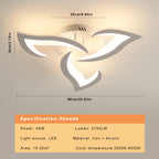 Comely Plafonnier LED Dimmable, Lampe de Plafond Moderne Acrylique 35W 3937LM, 3000K-6500K, Luminaire Plafonnier avec Télécommande pour Chambre Salon, Dia 58cm