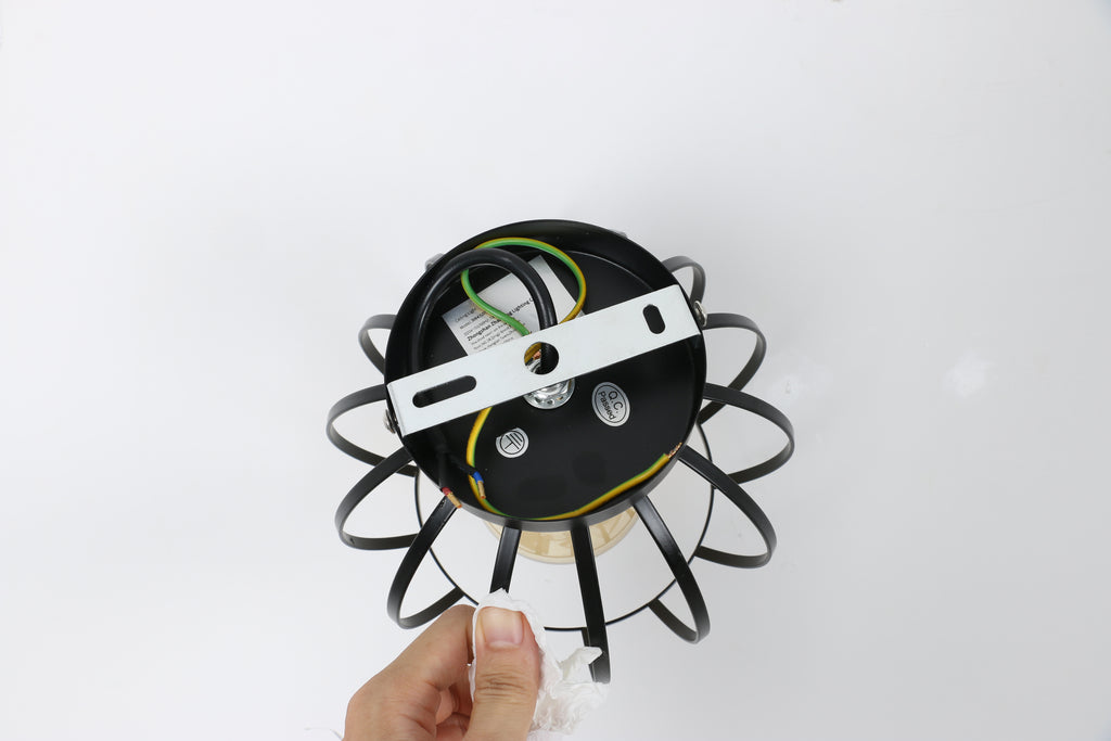 Ceiling Light - Black Metal Frame