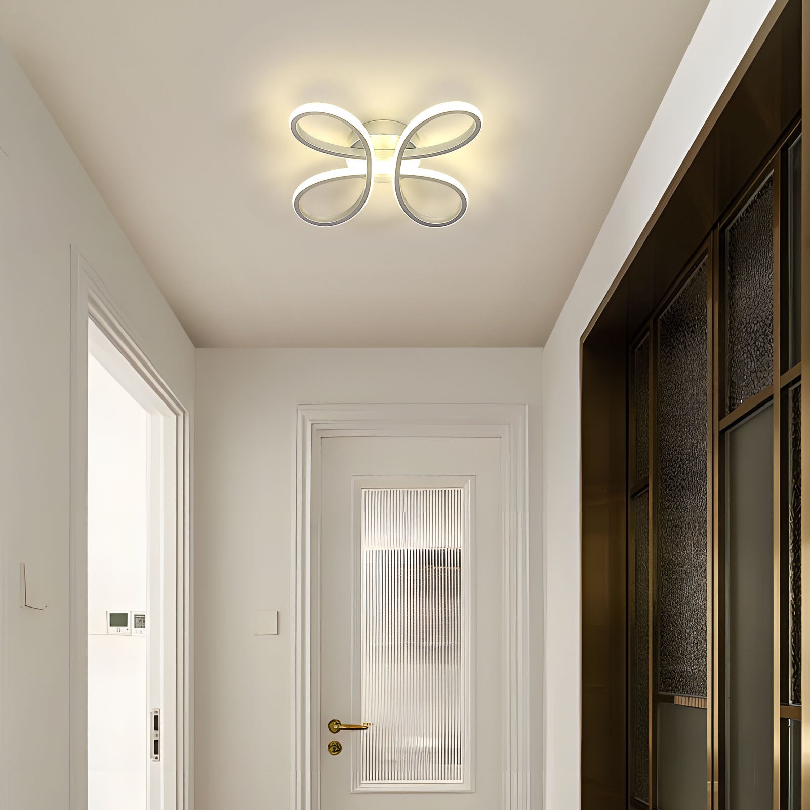Comely Plafonnier LED Moderne, 30W Lampe de Plafond, Luminaire Plafonnier LED pour Chambre salon, Salle à manger Cuisine, Lumière Neutre 4500K, Argent