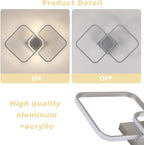 Ceiling Light - Silver Aluminium Frame, Natural Light
