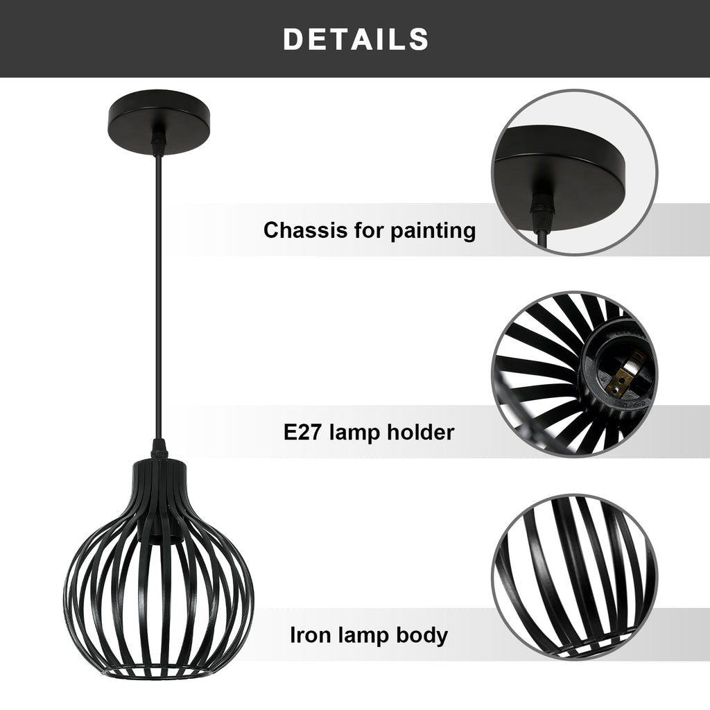 Chandeliers - Black Metal Frame