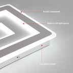 Ceiling Light - White Acrylic Frame, White Light