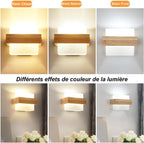 Wall Light - Wood Glass Frame, Tunable